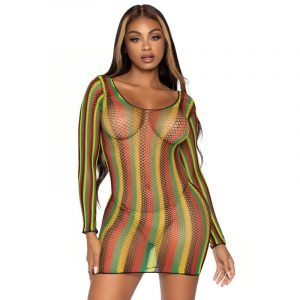 Leg Avenue - Rasta Minikleid Eine Grosse
