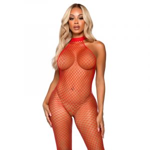Leg Avenue - Le Frivole Bodystocking - Racer-hals, Eine  Rot