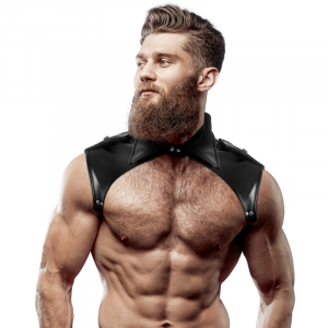 Fetish Submissive Attitude - Brigade-verstellbares Halsgeschirr Für Mnner Aus Öko-leder