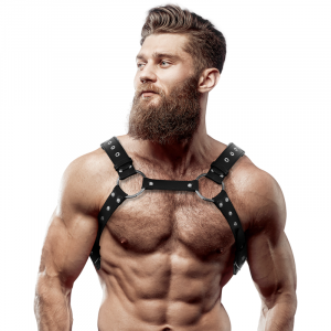 Fetish Submissive Attitude - Brustgeschirr Aus Öko-leder Für Herren Mit Nieten