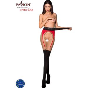 Passion - Tiopen 003 Rote Strumpfhose 1/2 20/40 Den