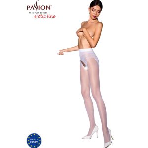 Passion - Tiopen 006 Weisse Strumpfhose 1/2 30 Den