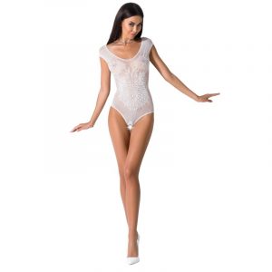 Passion - Woman Bs064 Weisser Bodystocking, Eine