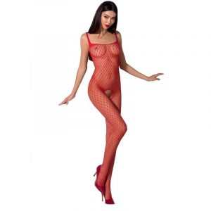 Passion - Woman Bs071 Roter Bodystocking, Eine