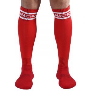 Macho - Lange Socken Eine Grösse Rot