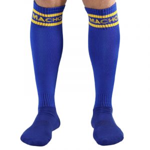 Macho - Lange Socken, Eine Grösse, Blau