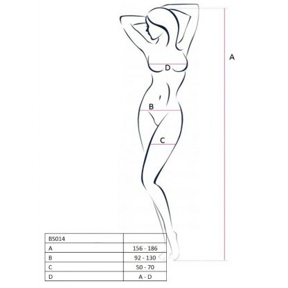 Passion Erotic Line Catsuit Blanco Bs001