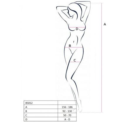 Passion Woman Bs012 Bodystocking Blanco Talla Unica