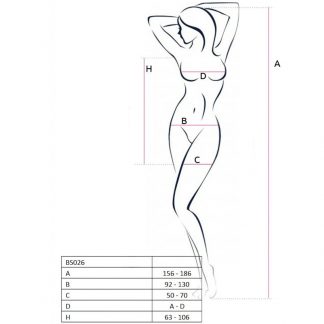 Passion Woman Bs026 Bodystocking Estilo Vestido Blanco Talla Unica