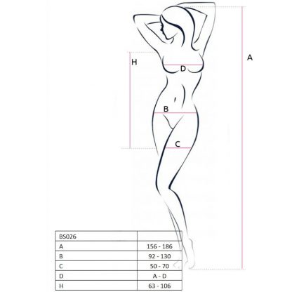 Passion Woman Bs026 Bodystocking Estilo Vestido Blanco Talla Unica