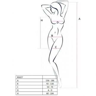 Passion Woman Bs027 Bodystocking Estilo Vestido Blanco Talla Unica