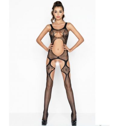 Passion Woman Bs039 Bodystocking Negro Talla Unica