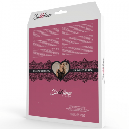 Subblime Corset Con Liguero Negro Y Rosa - Imagen 5