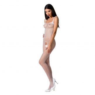 Passion Woman Bs071 Bodystocking Blanco Talla Unica