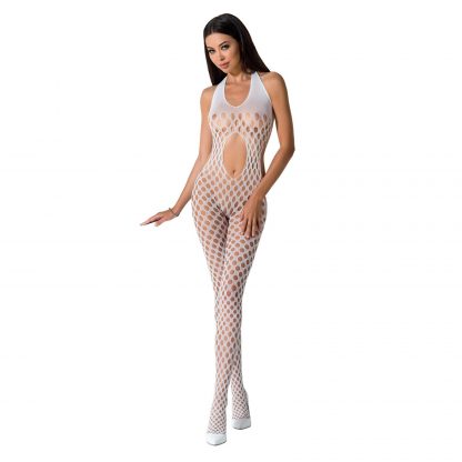 Passion Woman Bs065 Bodystocking Blanco Talla Unica