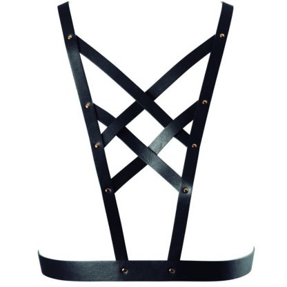 Bijoux Indiscrets Maze Arnes Cruzado Con Escote - Negro - Imagen 2