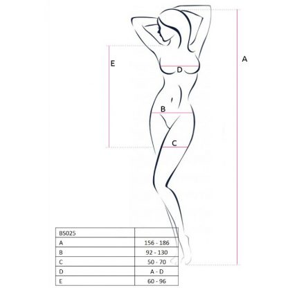 Passion Woman Bs025 Bodystocking Estilo Vestido Blanco Talla Unica - Imagen 2