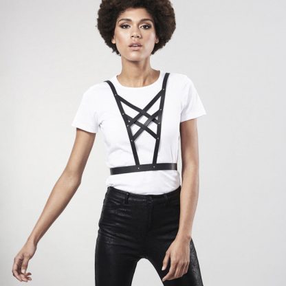 Bijoux Indiscrets Maze Arnes Cruzado Con Escote - Negro