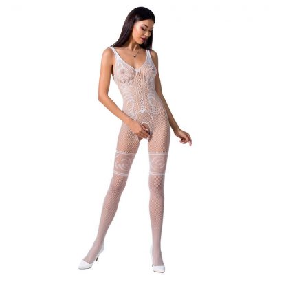 Passion Woman Bs069 Bodystocking Blanco Talla Unica