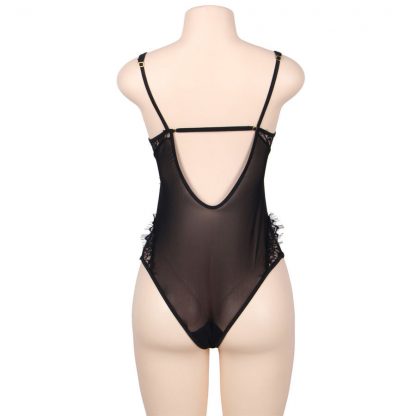 Subblime Queen Plus Teddy Diseno Floral y Flequitos Negro - Imagen 3
