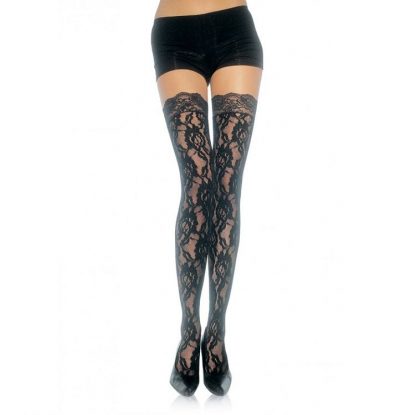 Leg Avenue Medias De Encaje Floral Talla Unica