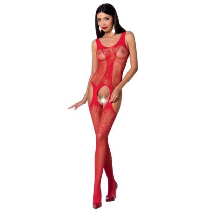 Passion Woman Bs072 Bodystocking Talla Unica Rojo