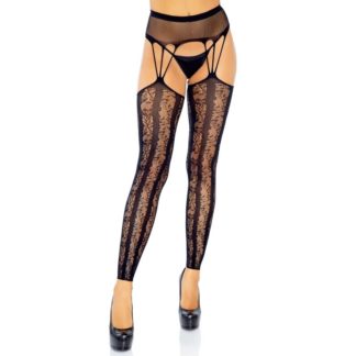 Leg Avenue Medias Sin Pie Con Liguero Talla Unica