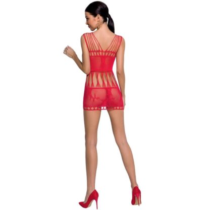Passion Woman Bs090 Bodystocking Rojo Talla Unica - Imagen 2