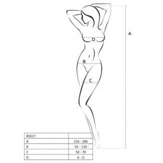 Passion Woman Bs017 Bodystocking Blanco Talla Unica