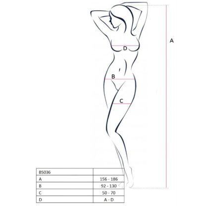 Passion Woman Bs036 Bodystocking Negro Talla Unica