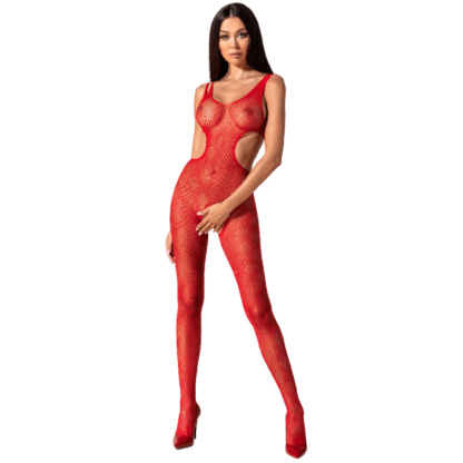 Passion Woman Bs085 Bodystocking Rojo Talla Unica