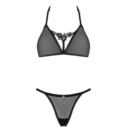 Obsessive – Celia Noir 2-pcs Set Sujetador y Tanga