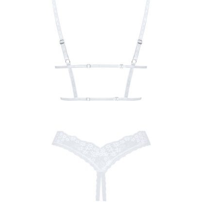 Obsessive – Heavenlly 2-pcs Cupless Set Sujetador Abierto y Tanga Abierta