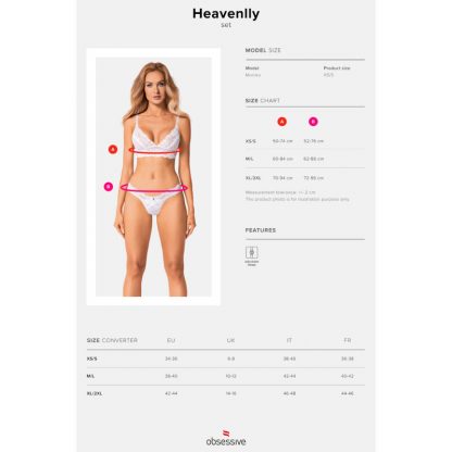 Obsessive – Heavenlly 2-pcs Set Sujetador y Tanga