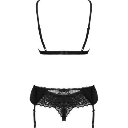 Obsessive - Maderris 3-pcs Set Sujetador, Tanga y Liguero - Imagen 6