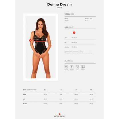 Obsessive – Donna Dream Crotchless Teddy
