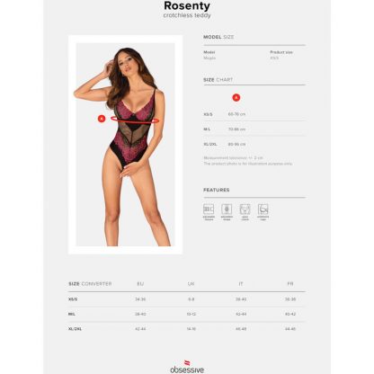 Obsessive – Rosenty Crotchless Teddy